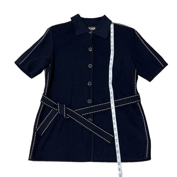 Escada Margaretha Ley Navy Jacket Size 10 - Picture 2 of 6